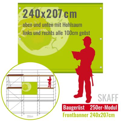Baugerüstbanner 240x207cm